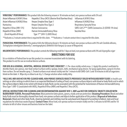 Professional Mold Killer Fungicide Kills Aspergillus Niger (Black Mold) H5N1 Pack | Multi-Purpose Fungicide, Mildewstat, Disinfectant, Virucide | EPA Reg. | 4 Gal Set