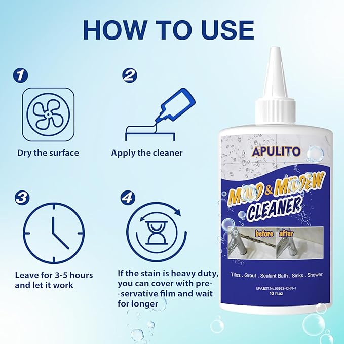 APULITO Household Gel Effective for Bathroom Shower Tile Grout Sink Cleaning
