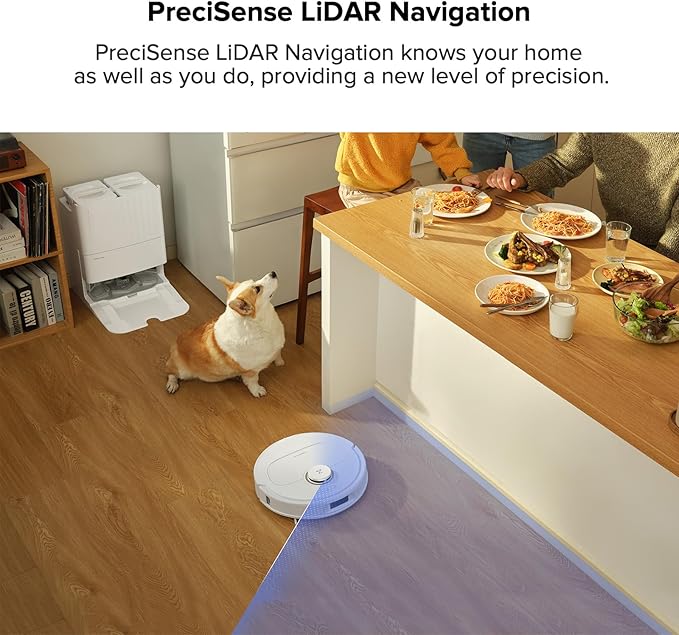roborock Qrevo Pro Robot Vacuum and Mop with FlexiArm Design Edge Mopping, Dynamic Hot Water Mop Washing and Auto Mop Drying, Intelligent Dirt Detection, 7,000 Pa Suction, Ideal for Carpets