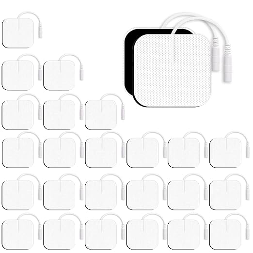 SM Electrodes TENS Unit Replacement Pads TENS Unit Pads TENS Pads 2x2”26 PCS Electrodes Pad Reuse More Than 35-50Time, Self Stick Tens Electrode Pads for TENS Machine