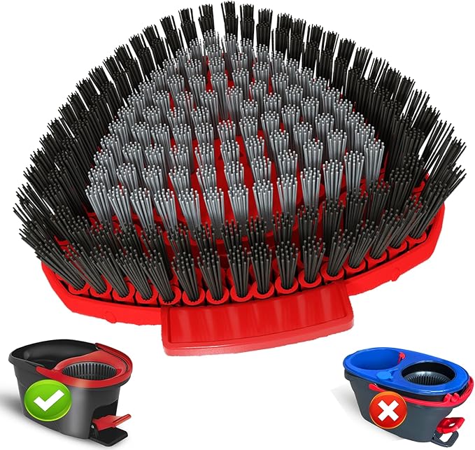 Scrubber Mop Replace Head Compatible with O Cedar EasyWring 1 Tank,Spin Replacements Heads,Scrub Brush Attachment for Bathroom,Kitchen and Various of Hard Floors