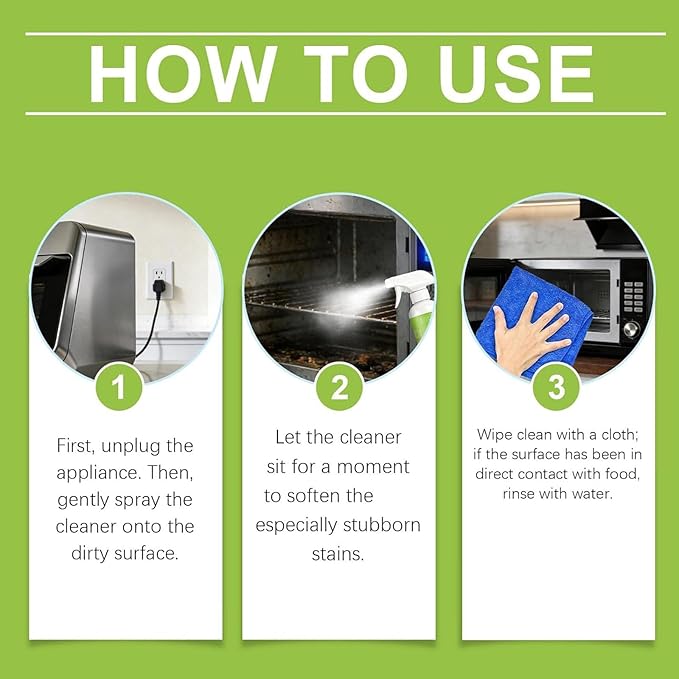 Electrolyzed Ion Kitchen Cleaner Spray, Kitchen Appliance & Grease Cleaner, Natural Enzyme Cleaners, Multi-Purpose Grime Remover for Pot, Oven, Stove, Range Hood & Countertops (2Pcs,120ml)
