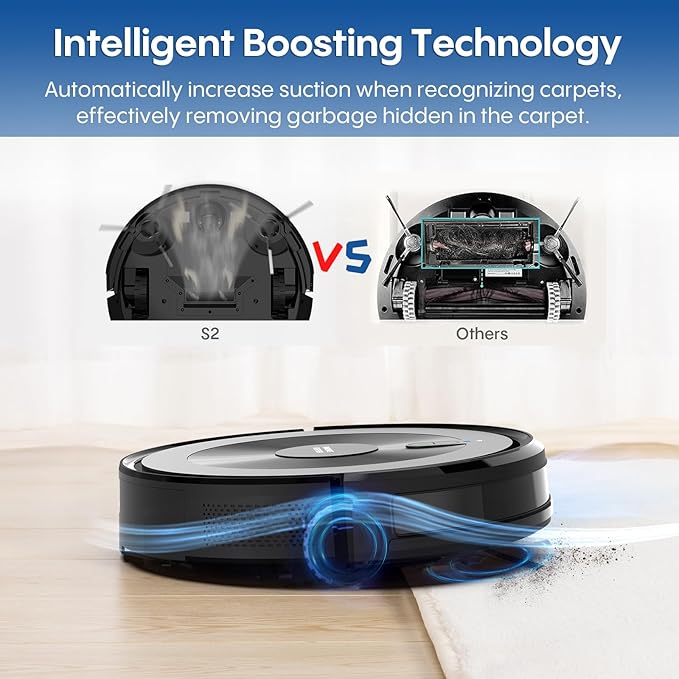 Robot Vacuum and Mop:5000Pa 3-in-1 Robotic Vacuum with Intelligent Navigation, Alexa & APP Control, Schedule Cleaning, Robotic Vacuum Cleaner Ideal for Pet Hair, Hard Floor, Carpet, Slim and Quiet