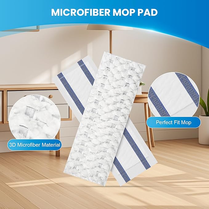 50 Pack Disposable Microfiber Cleaning Mop Pads for Bona Mop Series, Heavy Duty Disposable Sweeping Pad Replacement Refill