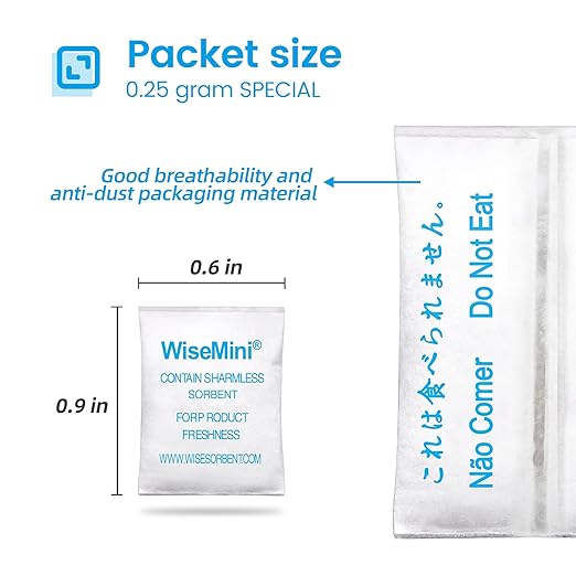 0.25 Gram 600 Pack Silica Gel Packets, Dessicant Packets, Silica Gel Packs, Moisture Absorbers for Food Storage, Food Safe Desiccant Dehumidifiers