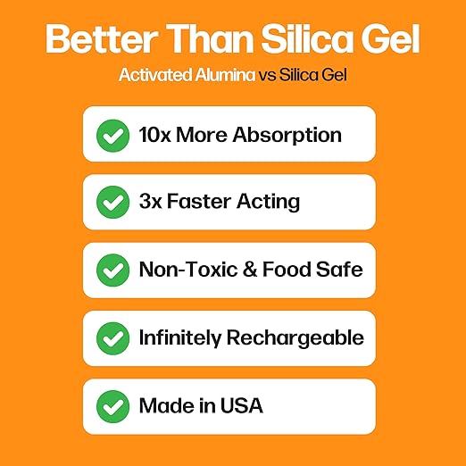 Slice Engineering (8lb) Activated Alumina Desiccant Beads | 10X More Powerful Than Silica Gel | Infinitely Rechargeable | Prevent Wet Filament | Reusable Desiccant | Made in The USA