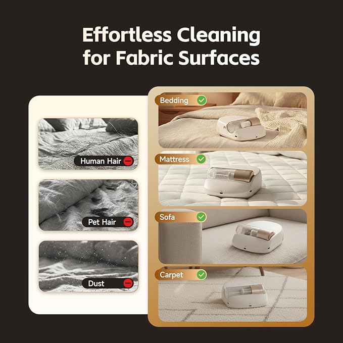 X1 Robot Bed Vacuum, Automatic Mattress Vacuum Cleaner with Intelligent Path Planning, UV-C Light, HEPA Filter, One-Click 100% Dust & Pet Hair Removal for Bed, Mattress, Sofa, Carpet