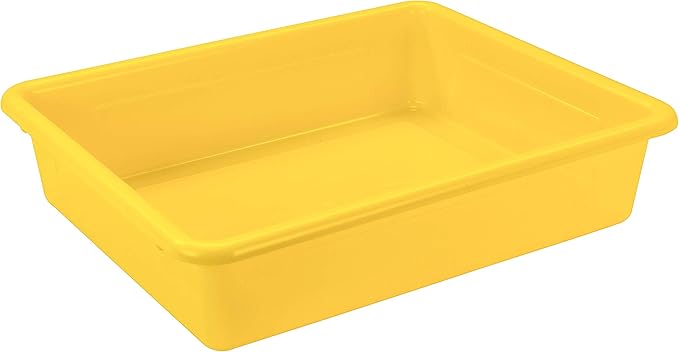 Storex Letter Size Flat Storage Tray – Organizer Bin for Classroom, Office and Home, Assorted Colors, 5-Pack (62514E05C)