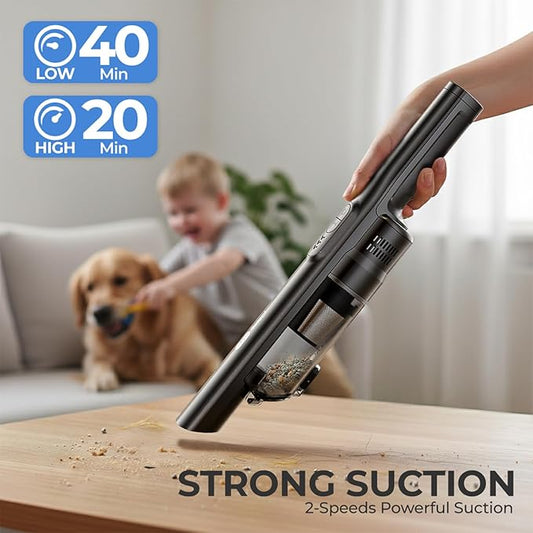 Cordless Handheld Vacuum Cleaner，13000Pa Strong Suction, 3-in-1 Lightweight & Portable Design, Rechargeable with Charging Dock, Ideal for Offices, Homes, Cars & Sofas