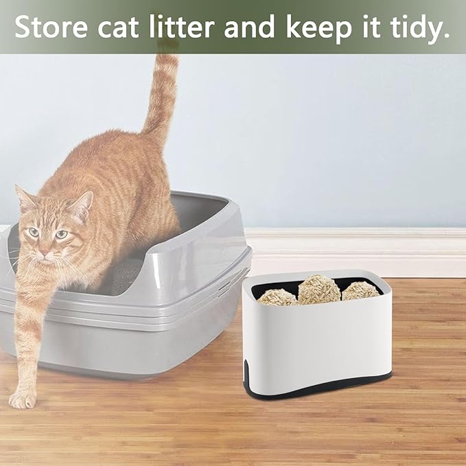 Cat Litter Scooper with Holder-Quick Sift Cat Litter Scoop Broom and Dustpan Set-Heavy Duty Stainless Steel Litter Scoop with Coarse and Fine Grid-Easy Clean-No Residual Odors