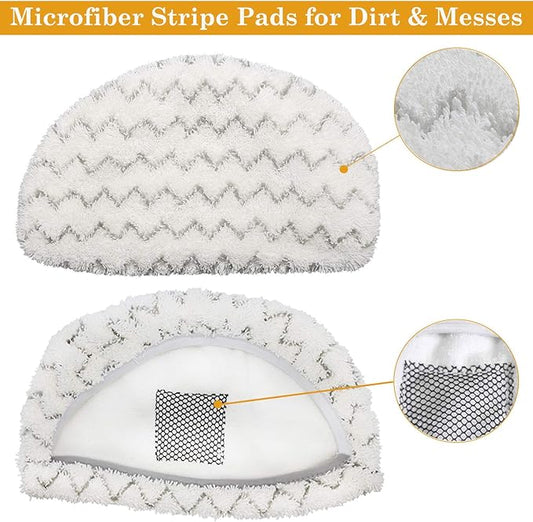 8 Pack Replacement Steam Mop Pads for Bissell Powerfresh Steam Mop 1940 1440 1544 1806 2075 Series, Model 19402 19404 19408 19409 1940a 1940f 1940q 1940t 1940w B0006 B0017, Washable Cleaning Pads