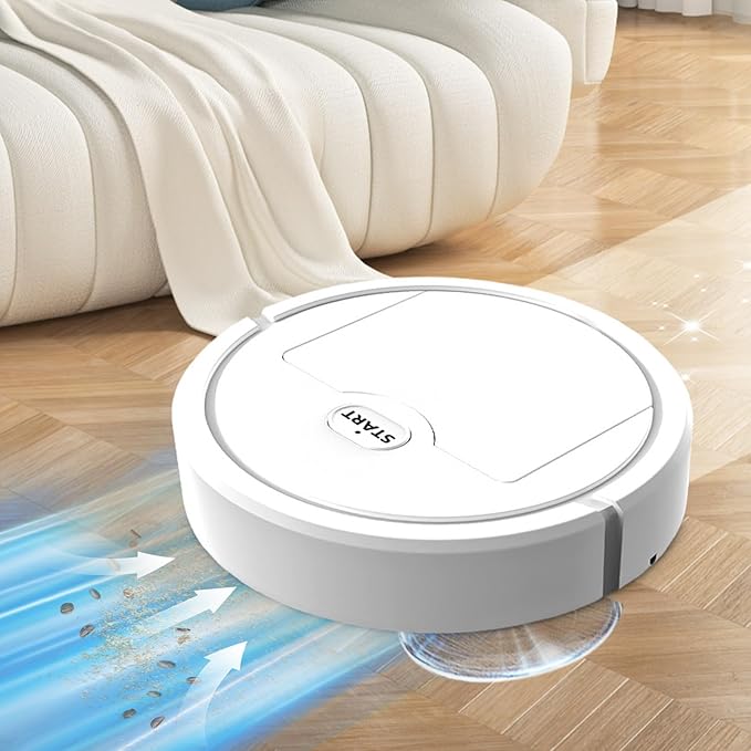Robot Vacuum and Mop, Robot Vacuum Cleaner, Smart Automatic Sweeping, Multifunctional Structure, Compact & Mini Size, Quality Effecient Cleaning, Lazy-Friendly Cleaning Solution