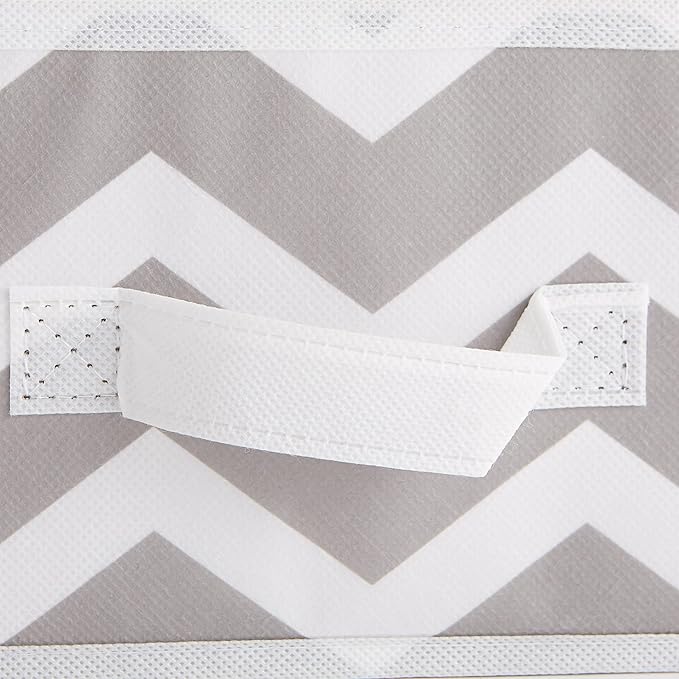 DII Non Woven Polyester Storage Bin, 11x11x5.5-inch, Chevron Gray, 2 Piece (Pack of 12)