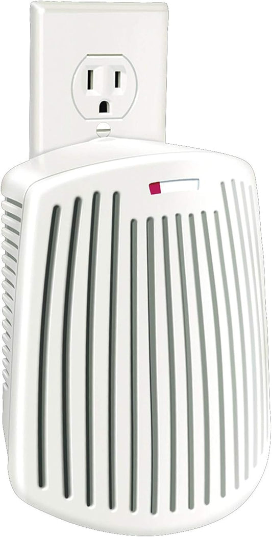 Hamilton Beach TrueAir Plug-Mount Odor Eliminator with Carbon Filter + Green Mountain Scent Cartridge, Common Household-Tobacco, Pet, Bathroom, Trash, On/Off Fan (04530GM)