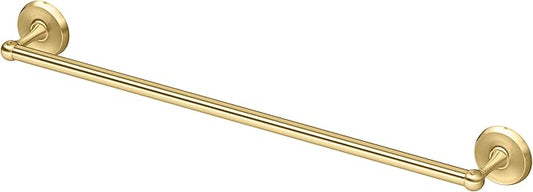 Gatco 5050 Designer II Towel Bar, 24 Inch, Brushed Brass/Wall Mounted 24" Towel Holder for Bathroom