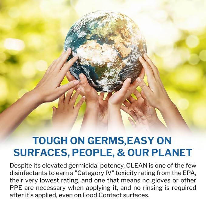 PermaSafe CLEAN 1-Step Disinfectant, Deodorizer & All-Purpose Cleaner; Soft, Hard & Food Surface Sanitizer; Kills 99.9% of Bacteria, Viruses, Molds, and Fungi - Child, Pet, Planet & All Surface Safe
