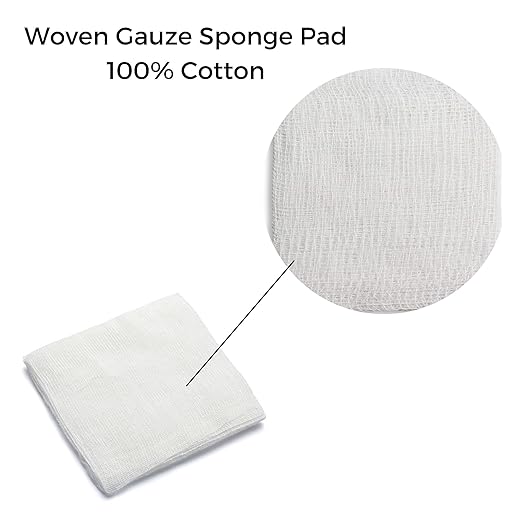 McKesson Premium Woven Gauze Sponges, Non-Sterile, 8-Ply, USP Type VII, 100% Cotton, 4 in x 4 in, 200 per Pack, 1 Pack
