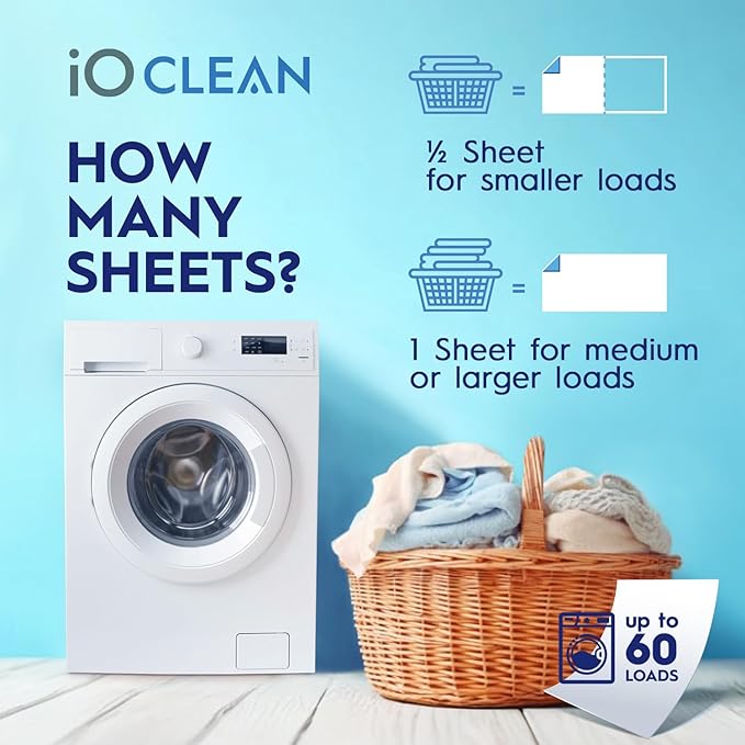 Laundry Detergent Sheets Unscented, 30 Count – Hypoallergenic Laundry Soap Sheets for Sensitive Skin – Travel Friendly Washing Detergent Sheets for HE & Standard Washers