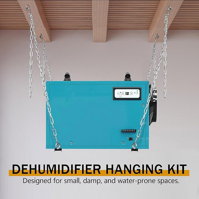 Dehumidifier Hanging Kit, Dehumidifier Joist Hanging Kit for Crawl Space and Basement Dehumidifiers, Easy Way to Raise and Lower dehumidifier, Helps reduce noise and vibration of the unit