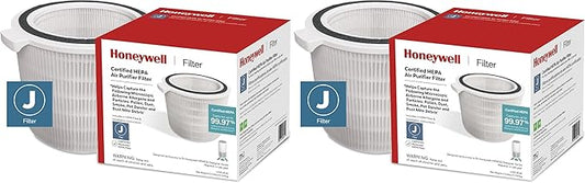 Honeywell HEPA Air Purifier Filter. AirFilter for Airborne Allergens, Wildfire, Smoke, Dust, Pet Dander, Pollen & More. J HEPA Filter for Honeywell HP1830 Air Purifiers, HRFJ830 (Pack of 2)