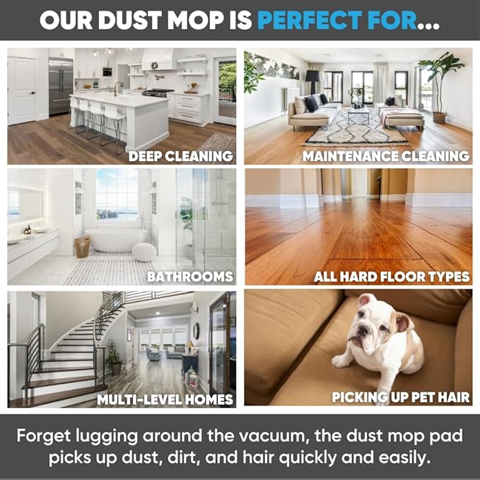 Bulk 18" Mojave Microfiber Dust Mop Pads | Wholesale Microfiber Mop Refills | Case Quantity (108 Count)