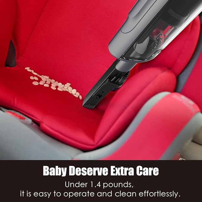 Handheld Vacuum Cordless, Lightweight 1.4lb with Powerful Suction, Charging Dock, Single Touch Empty and Detachable Dust Cup, Portable Mini Car Vac for Home Office and Pet Hair (Frosted Silver)