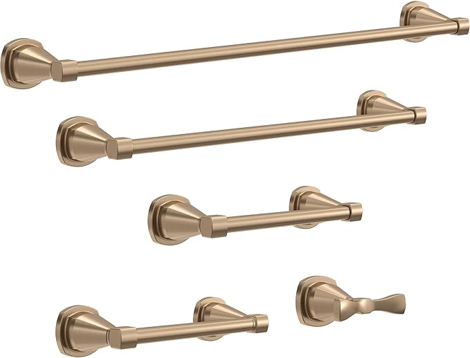 Delta Faucet Stryke 24 inch Towel Bar, Champagne Bronze, Bathroom Accessories, 77624-CZ