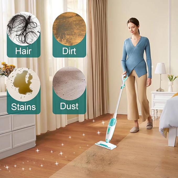 6 Pack Steam Mop Replacement Pads Compatible with Shark Steam Mops S1000/S1000A/S1000C/S1000WM/S1001C, Floor Steamer Pads Washable, Reusable Microfiber Cleaner Pads