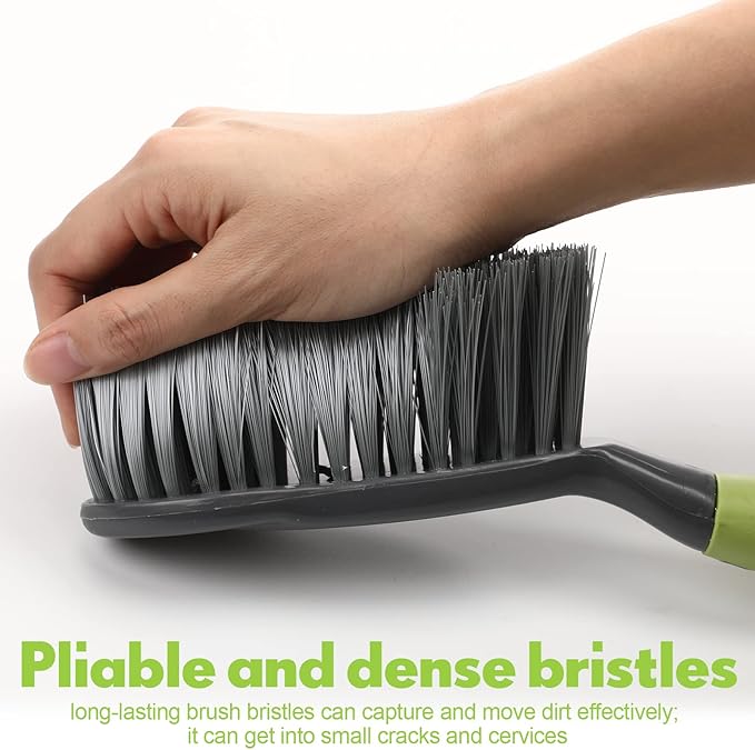 Zopeal 6 Set Dust Pan and Brush Set, Small Dustpan with Broom, Handheld Angle Broom and Dustpan Set for Home Room Kitchen Car Office Lobby Indoor Floor Cleaning