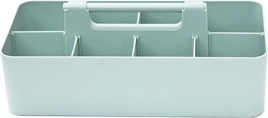 Portable Caddy American Made, DIY Dividers, 8 Compartments, Supply Organizer, Portable Tote Basket with Handle Storage Organizer Bathroom, Office, Crafts, or School Supplies