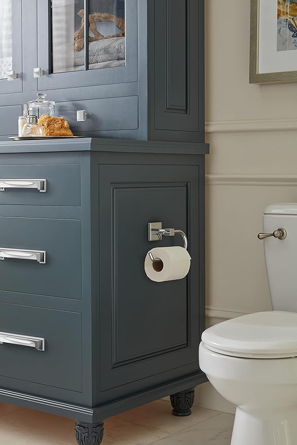 Amerock BH3607126 | Chrome Single Post Toilet Paper Holder | 6-5/16 in. Length Toilet Tissue Holder | Appoint | Bath Tissue Holder | Bathroom Hardware | Bath Accessories