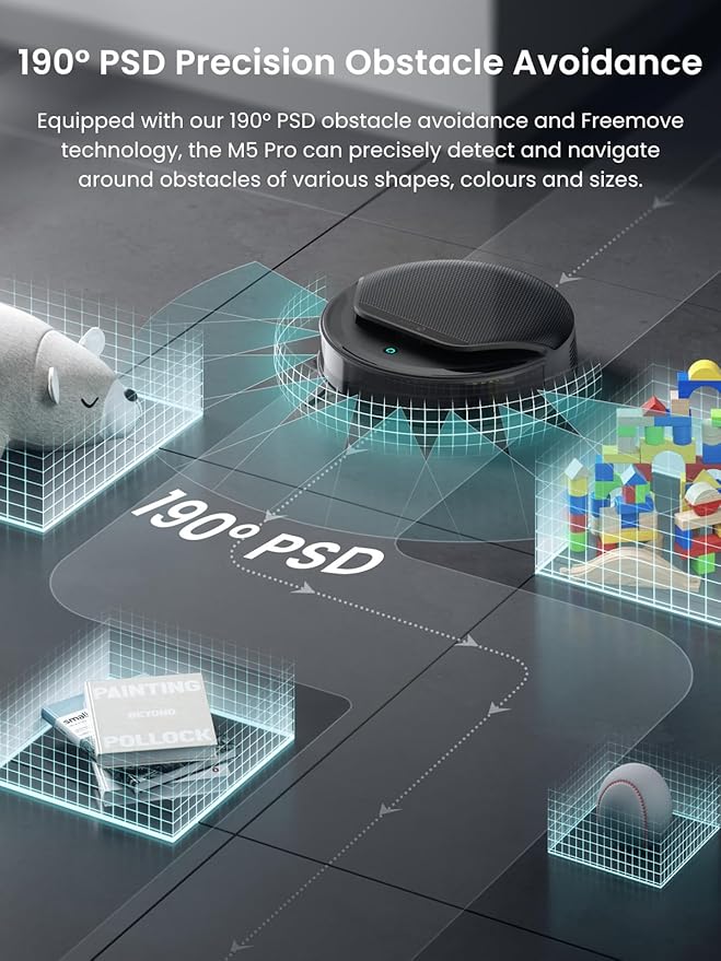 Lefant LiDAR Robot Vacuum and Mop, 18000Pa Suction, PSD 2.0 Smart Obstacle Avoidance, All-in-One Robot Vacuum 120 Day Self-Emptying, Auto Mop Washing, Drying&Refilling, Supports 2.4G/5G WiFi, M5 Pro