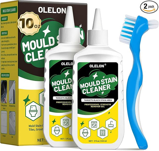 Mold Stain Remover Gel for Washing Machine Cleaner Front Loader Rubber Grout Cleaner Home Stain Removal Gel for Washer Showers Bathroom and Floor Tile - 300ML