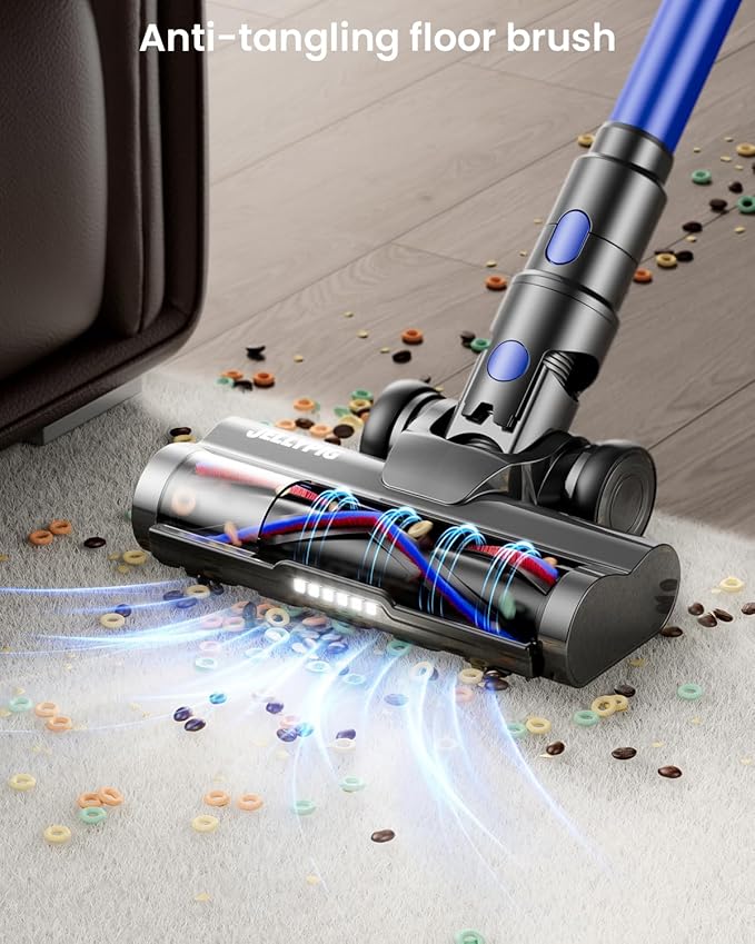 Cordless Vacuum Cleaner, Upgraded 600W 50KPA 70Mins Cordless Stick Vacuum Cleaner with Self-Standing and Touch Screen, Anti-tangle Wireless Vacumm, Vacuum Cleaners for Home/Pet Hair/Carpets/Floors