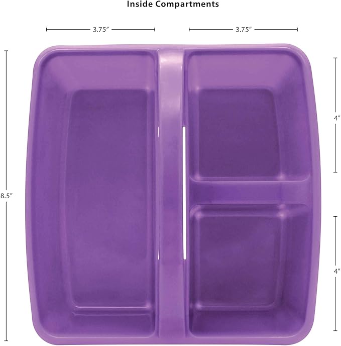Teacher Created Resources Assorted Bright Colors Portable Plastic Storage Caddy 6-Pack for Classrooms, Kids Room, and Office Organization, (Lime, Orange, Pink, Purple, Teal, and Yellow) 3 Compartment
