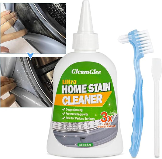 Home Remover Gel, 8 Fl.Oz Powerful Washing Machine Gasket Cleaner, Heavy Duty Stain Cleaner for Front Loader Washing Machine Seal, Bathroom Shower, Grout, Bathtub, Tile & Silicone Surfaces