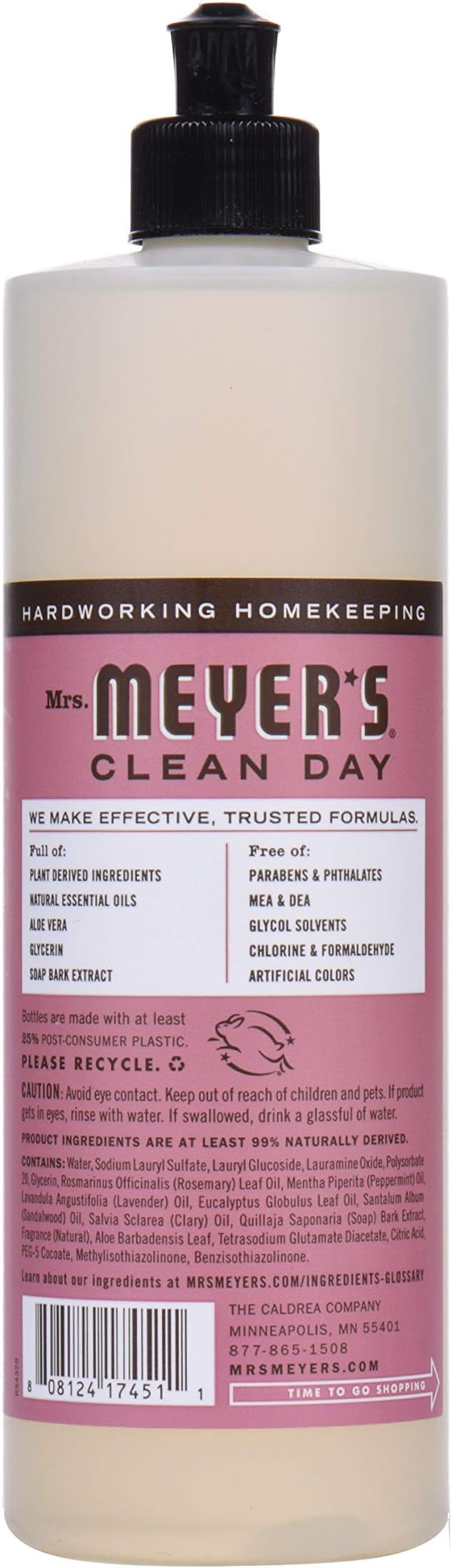 Mrs. Meyer's Clean Day Liquid Dish Soap, Rosemary, 16 Ounce Bottles, 3pk