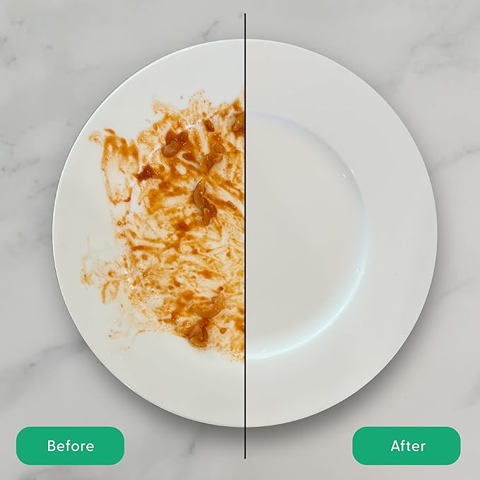 Natural Dishwasher Detergent Pods| Free and Clear (Unscented) Dish Tabs, Eco-Friendly Plant Based Enzymes | Leaves Dishes Sparkling, 60 Count