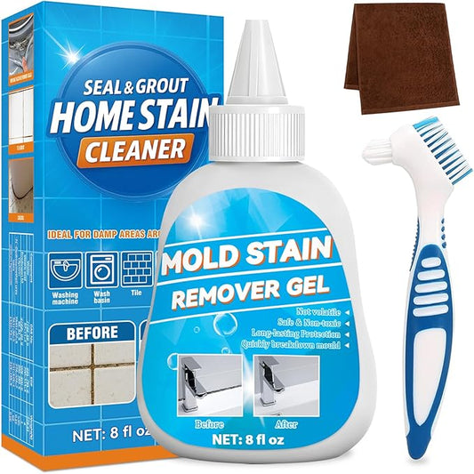 Tiepetly Home Stain Cleaner Gel, Heavy Duty Washing Machine Cleaner, Multifunctional Stain Remover, Deep Cleaning for Washing Machine Gasket, Bathroom, Grout, Tile, Shower, Sink, Caulk (8 Fl Oz)