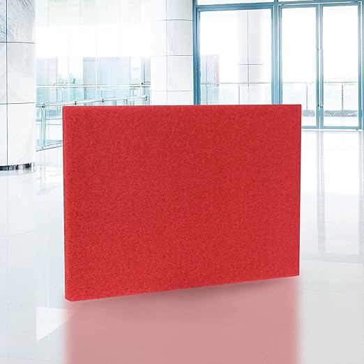 Americo Red Buffer Floor Pad, for Light Cleaning and Buffing, 14"x20", 5 Pads/Case, Made of 100% Recycled Content, USA Made