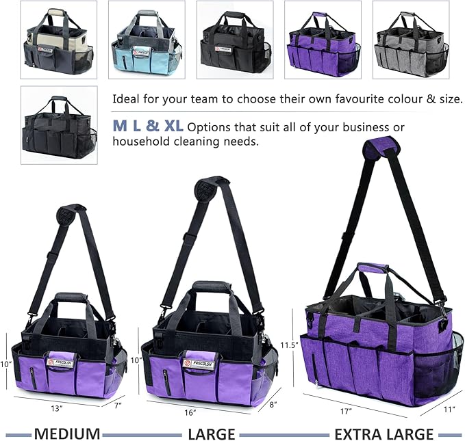 Cleaning Caddy for Cleaning Suppliers Organizer with Pockets for House Cleaning Essentials, Cleaning Organizer, Wearable Cleaing Bag Tote, Storage Caddy for Housekeeping