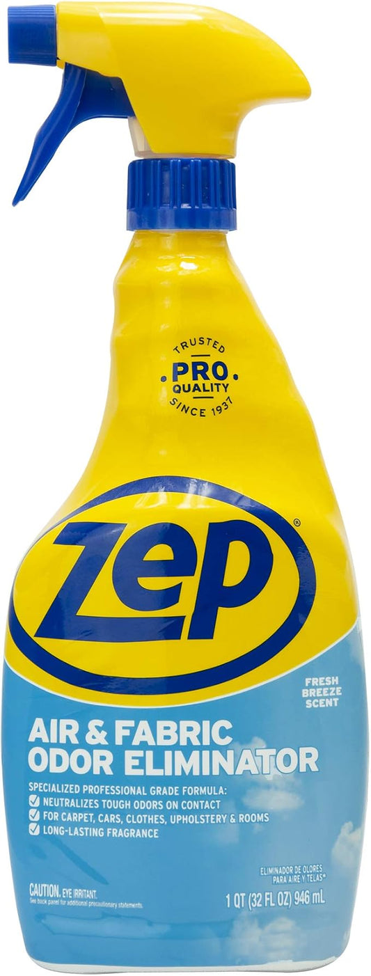 Zep Air and Fabric Odor Eliminator and Freshener - 32 oz (Pack of 12) ZUAIR32 - Neutralizes Tough Unwanted Odors on Contact. Refresh Your Home, Office and Business