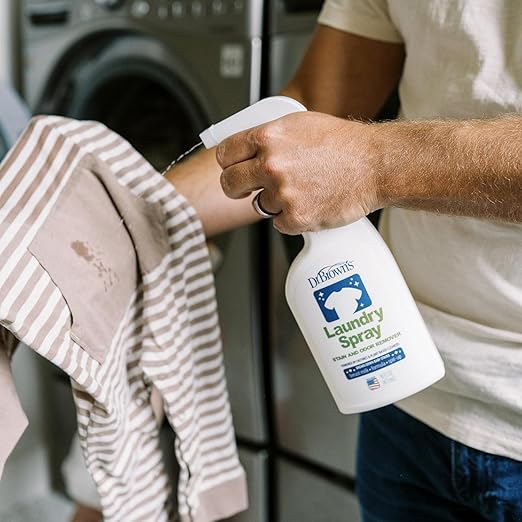 Dr. Brown's Laundry Spray Stain and Odor Remover for Baby Clothes, Hypoallergenic, Fragrance-Free, 16 fl oz, 1 Pack