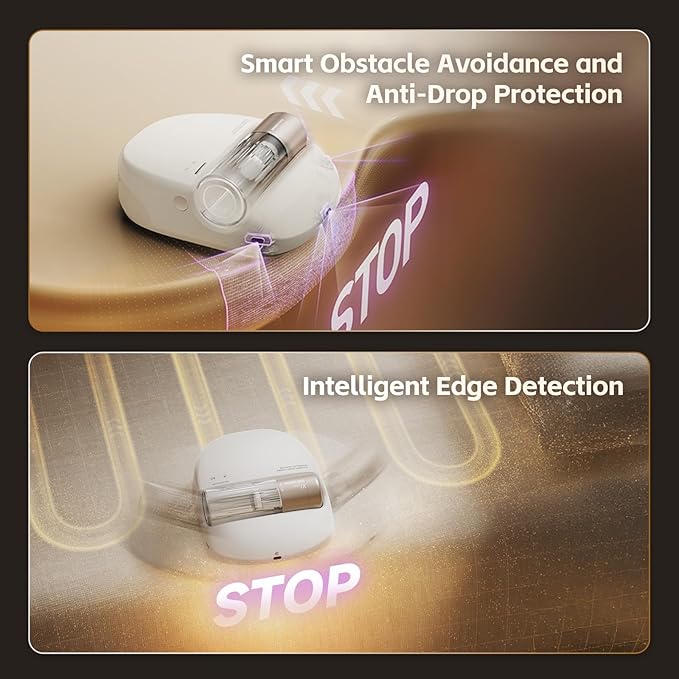 X1 Robot Bed Vacuum, Automatic Mattress Vacuum Cleaner with Intelligent Path Planning, UV-C Light, HEPA Filter, One-Click 100% Dust & Pet Hair Removal for Bed, Mattress, Sofa, Carpet