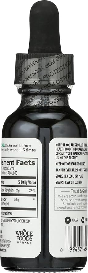 365 by Whole Foods Market, Liquid Concentrate Chlorophyll, Peppermint Flavor, 1 Fl Oz