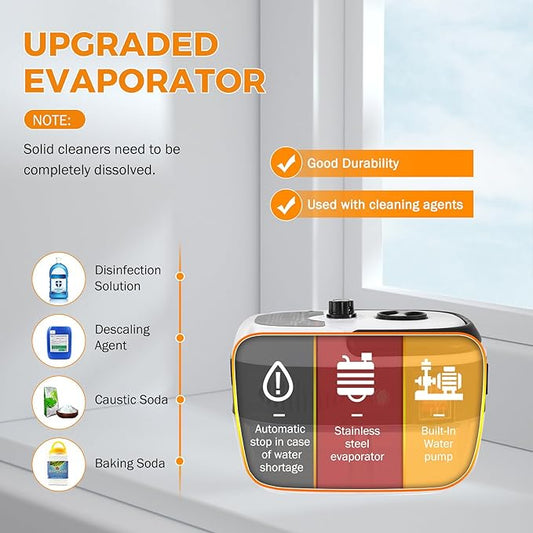 BEAMNOVA 2500W Car Steamer for Auto Detailing, High Pressure Handheld Steam Cleaner with Water Container, Portable Electric Steam Cleaning Machine