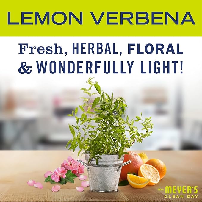 MRS. MEYER'S CLEAN DAY Liquid Dish Soap Refill, Lemon Verbena (48 Fl Oz (Pack of 1))