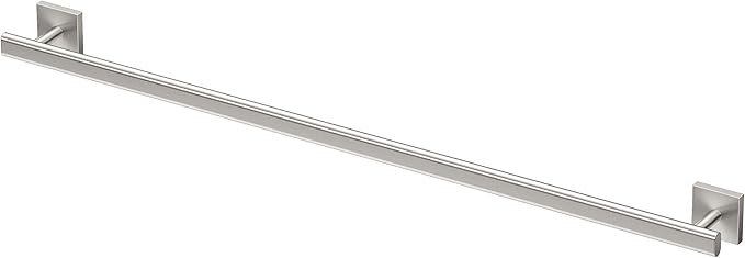 Gatco 4070A Elevate, Towel Bar, 30”, Satin Nickel/Wall Mounted 30 Inch Towel Holder for Bathroom