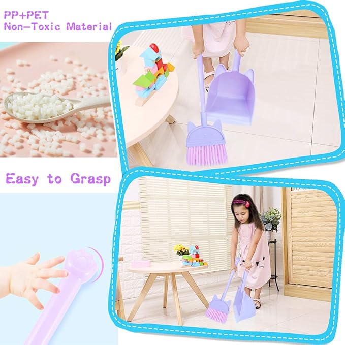 Kids Mini Broom Toy Cleaning Set Combo for Boy Girl Toddler Play Toys…