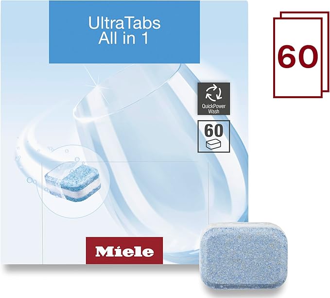 Miele Genuine UltraTabs All in 1 Dishwasher, Detergent Tablets,(Pack of 120)